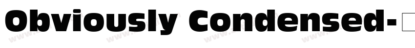 Obviously Condensed字体转换